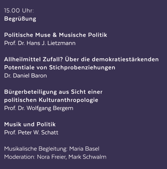Ablaufplan der Tagung